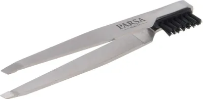 Produktbild von PARSA Beauty Essential Pinzette mit Augenbrauenbürstchen, 2in1 Tool