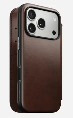 Zdjęcie produktu dla Nomad Modern Leather Folio, Folio, Apple, iPhone 17 Pro, 16 cm (6.3"), Brązowy
