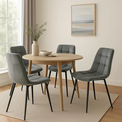Produktbild von Esszimmerstuhl 4er Set Grau Mesa