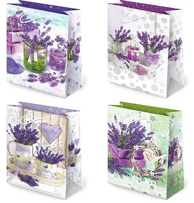 Produktbild von Torebki prezentowe T2-121 Kwiaty Lawenda 10 sztuk