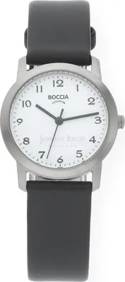 Produktbild von Boccia 3291-01 Damen-Armbanduhr, Titan-Gehäuse, Leder-Armband