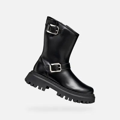 Produktbild von Geox Schwarze Mädchen-Ankle-Boots von Maquinnens 31