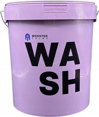 Zdjęcie produktu dla Monster Shine Wiadro WASH - PURPLE 19L detailingowe, do mycia i płukania