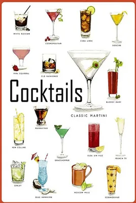 Produktbild von vianmo Holzschild 18x12 cm Alkohol Cocktails cuba libre Martini