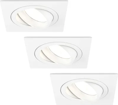 Produktbild von Ledvion 3er Set LED Einbaustrahler Weiss 3W dimmbar Warmweiss