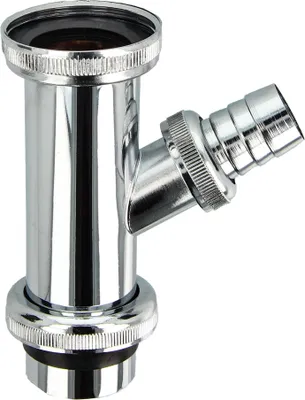 Produktbild von tecuro Tauchrohr Ø 32 x 200 mm mit GA Ø 19 mm, KS-verchromt,  zusätzl. Überwurf