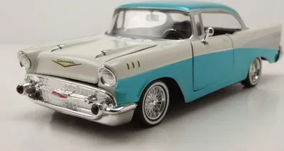 Produktbild von Motormax 79029 Chevrolet Bel Air 1957 türkis weiß 1:24