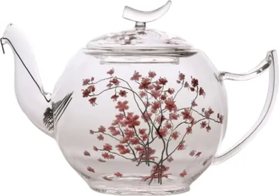 Produktbild von Glaskanne Teekanne aus Glas CHERRY BLOSSOM für 1,2L transparent rosa TeaLogic