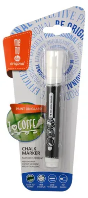 Obrázek produktu pro Křídový popisovač na sklo Memobe,kulatý hrot, bílý