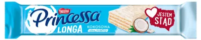 Zdjęcie produktu dla Princessa Wafel Kokosowa Longa 40G Pyszna Chrupiąca Przekąska Kokosowa