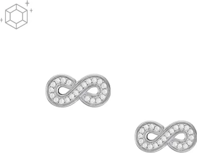 Produktbild von Fossil Ohrstecker Damen Infinity Zeichen Sterling-Silber JFS00634040