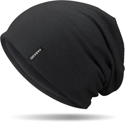 Imagen del producto de Gorro slouch de punto - Gorro ligero y suave, uni - Ideal para primavera/otoño e invierno