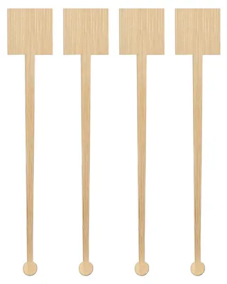 Produktbild von 100x Rührstäbchen "Quadrat" aus Bambus 17.5cm