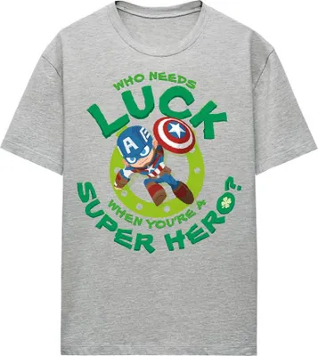Obrázok produktu pre Captain America - "Lucky Super Hero" tričko pre ženy, strakaté, St Patricks Day TV25638 (XL) (Athletic)