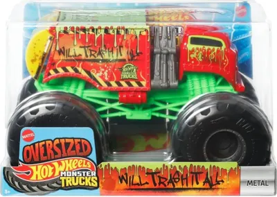 Produktbild von Hot Wheels WILL TRASH IT ALL, Monstertruck, 3 Jahr(e), Metall, Kunststoff, Mehrfarbig