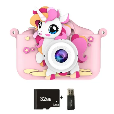 Produktbild von Kinderkamera Spielzeug mit Video & Musik – Dual Kamera, 2 Zoll Display, 32GB, 1080p HD Videos,Geschenk für Kinder