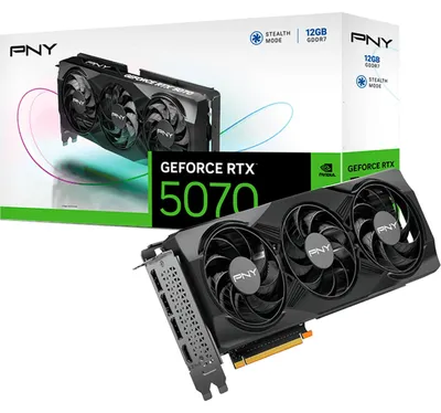 Image de PNY RTX5070 VERTO Triple Fan         12GB GDDR7 HDMI 3xDP