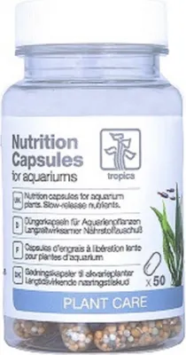 Obrázok produktu pre Tropica Nutrition Capsules hnojivo v kapsuliach optimálny prísun živín pre akváriové rastliny 50 kusov
