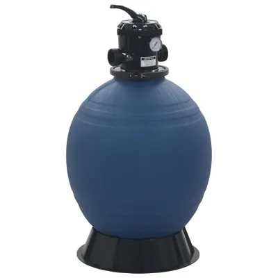 Image de vidaXL Filtre à sable de piscine avec vanne 6 voies Cuve de filtration bleue 560 mm