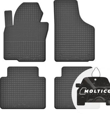 Image de Tapis en caoutchouc avec bordure Tapis de voiture en caoutchouc Tapis de voiture ajusté 4 pièces - convient à Skoda Superb II 2008-2015