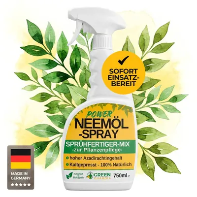 Produktbild von Neemöl Spray zur natürlichen Pflanzenpflege, 750 ml – Sprühfertig - Neemöl mit Emulgator, zur Pflege & Stärkung von Pflanzen im Garten & Haus