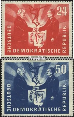 Produktbild von Briefmarken DDR 1951 Mi 284-285 (kompl.Ausg.) postfrisch Deutsch-polnische Freundschaft