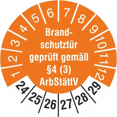 Produktbild von Prüfetiketten Brandschutztür  24-29 18mm