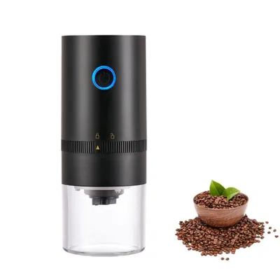 Produktbild von Kaffeemühle, USB Wiederaufladbare Elektrische Kaffemühle mit Keramik Kegelmahlwerk | Einstellbarer | Espresso Kaffeemühle Tragbare Elektrisch Mühlen