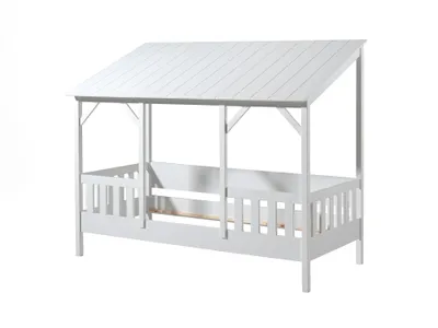 Produktbild von Vipack  Hausbett mit 90 x 200 cm Liegefläche, Dach in Weiß