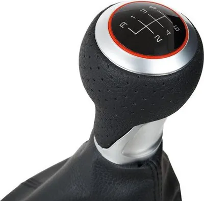 Produktbild von Schaltknauf Schaltmanschette schwarz rot 6-Gang für Audi A4 B8 A5 8T A6 C6 Q5 8R