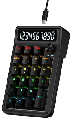 Obrázok produktu pre RGB podsvietená mechanická klávesnica s 22 klávesmi, káblom, čierna, model K733