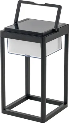 Produktbild von Lucande LED-Solartischlampe Tilena, eckig, schwarz, dimmbar