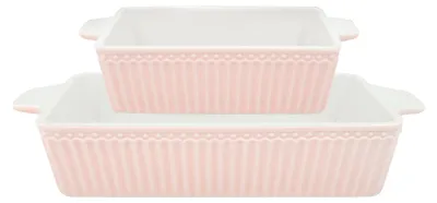 Produktbild von Greengate Alice Auflaufform pale pink klein Set2