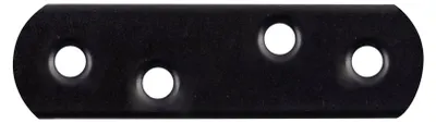 Produktbild von Alberts 824815 Flachverbinder - abger.Enden - schwarz - kunststoffbeschichtet - 19 x 57 x 1,5 mm, 100er Set