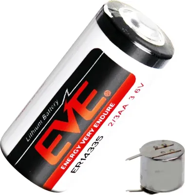 Produktbild von EVE ER14335 2/3AA 3.6V 1-2Ah LiMnO2 -60 ° C bis 85 ° C Print 1 +/-