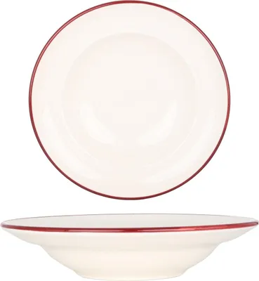 Zdjęcie produktu dla Bonna Talerz do makaronu - Linea Burgundy - Porcelana - 24 cm (400cc)