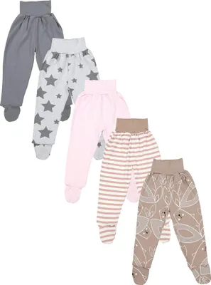 Produktbild von TupTam Baby Unisex Hose mit Fuß Bunte 5er Pack, Farbe: Mädchen 6, Größe: 62