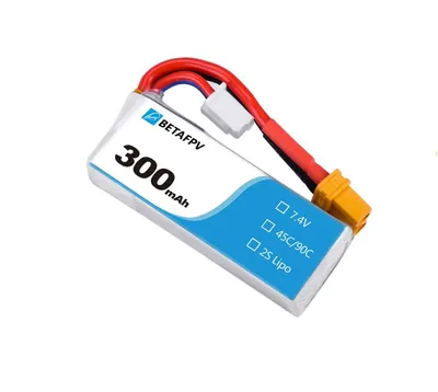 Produktbild von LiPo-Akku 7.4V 300mAh 45C 2S HV | XT30-Stecker | Leicht, geeignet für Drone Radiofly Space Kondor, FPV-Quadcopter, Blau