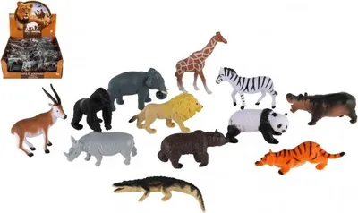 Zdjęcie produktu dla Zwierzęta safari ZOO plastikowe 5-10cm - mix wariantów i kolorów