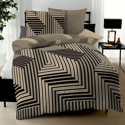 Produktbild von Kaeppel Biber Bettwäsche Escape gold 135x200 cm + 80x80 cm