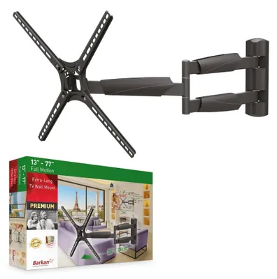 Obrázok produktu pre Držiak na televízor, dĺžka 76 cm, pre televízory s uhlopriečkou 13-65 palcov, otočný/naklápateľný, maximálna nosnosť 36 kg