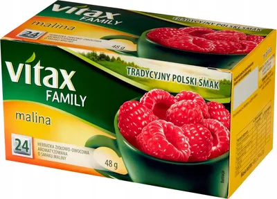 Zdjęcie produktu dla Herbata Vitax Family Malina 24 torebki x 2g