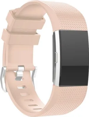 Produktbild von Armband für Fitbit Charge 2 Ersatzarmband Silikon Sportarmband atmungsaktiv wasserfest Hautfarbe Nude Gr. S