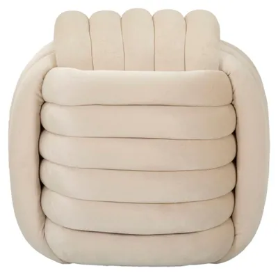 Produktbild von Mauro Ferretti Softy Hocker 45x45x45 cm creme