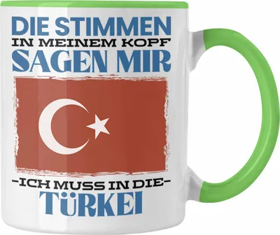 Produktbild von Trendation - Türkei Tasse Urlaub Heimat Geschenk Spruch Türke Geschenkidee (Grün)