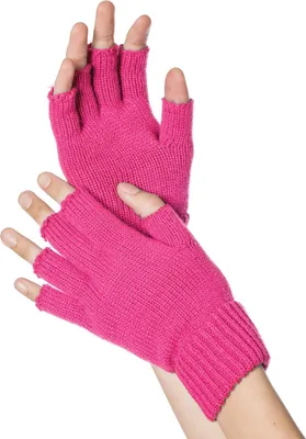 Produktbild von Fingerlose Strickhandschuhe pink