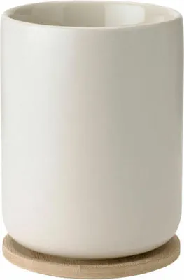 Immagine prodotto di Stelton Thermobecher Theo mit Untersetzer, Steinzeug, Bambus, Sand, 250 ml, X-641-1