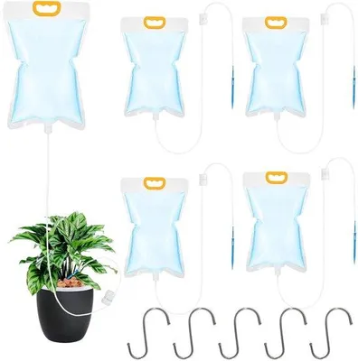 Produktbild von Unyqoos® Automatische Pflanzenbewässerung mit Tropfsystem, einstellbare Wasserabgabe – Urlaubsversorger für Balkon, Garten & Zimmerpflanzen (bis 40 Tage)