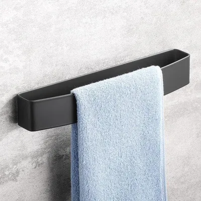 Productafbeelding van Zelfklevende Handdoekstang Zilver RVS - Boorvrije Badkamer Handdoekhouder