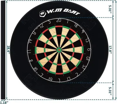 Produktbild von Famanu Dart Catchring Schutzring für Dartboard - Schwarz